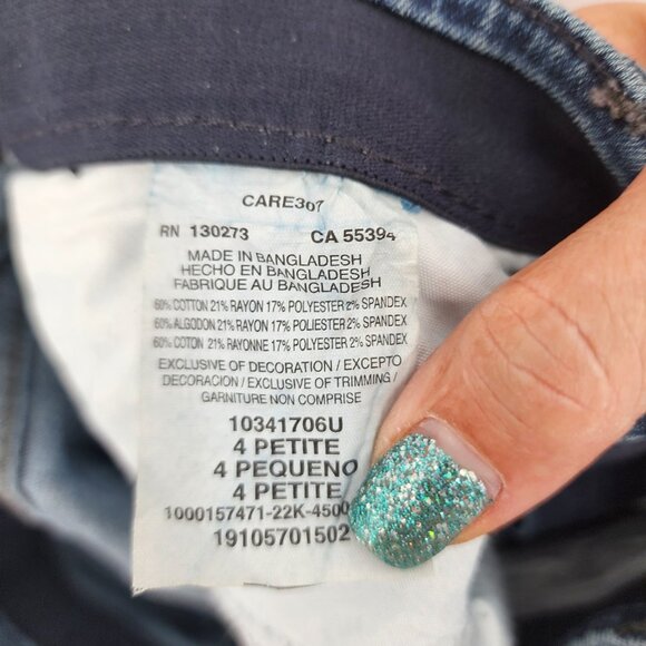 LEE Women's Petite Flex Motion Straight Leg Jeans Medium Wash 4P NWT - Picture 8 of 8